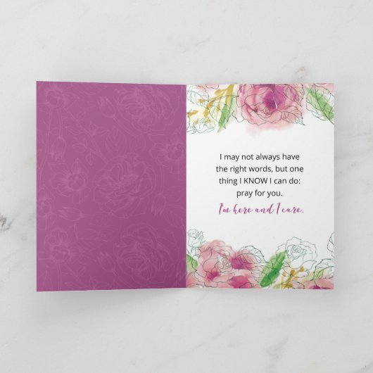 Ik bid altijd voor jou feestdagen kaart (Binnen)