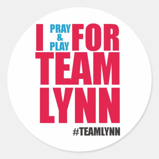 Ik bid en speel voor Team Lynn Sticker (Voorkant)