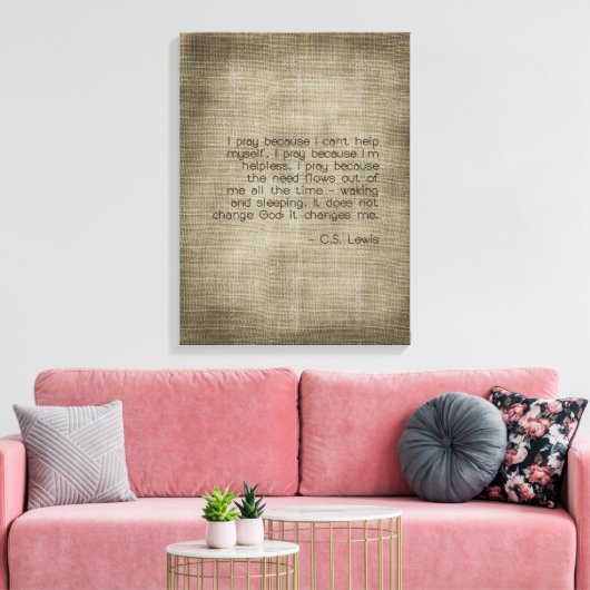 "Ik bid omdat..." Canvas (Insitu (Woonkamer))