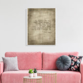 "Ik bid omdat..." Canvas Afdruk (Insitu (Woonkamer))