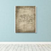 "Ik bid omdat..." Canvas Afdruk (Insitu (Houten vloer))