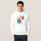 Ik bid voor ik Basebal Game speel Hoodie (Voorkant volledig)