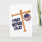 Ik bid voor ik Basebal Game speel Kaart (Voorkant)