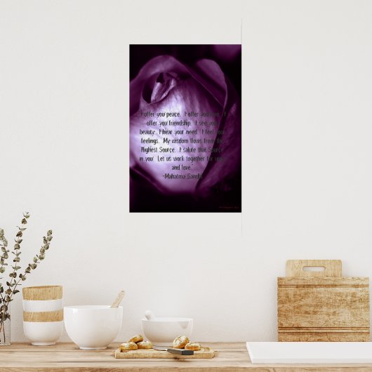 "Ik bied je vrede...." Poster (Keuken)