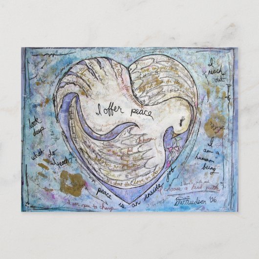 Ik bied vrede aan briefkaart (Voorkant)
