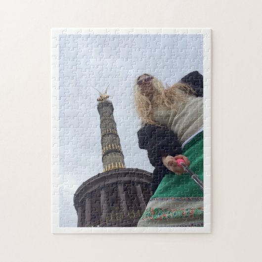 Ik bij de Siegessaule!! Legpuzzel (Verticaal)