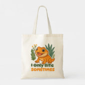 Ik bijt alleen af en toe - grappige baardagaam tote bag (Achterkant)