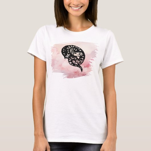 Ik bijt Bull Snake op Pink T-shirt (Voorkant)