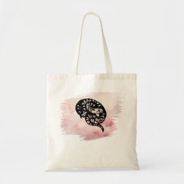 Ik bijt Bull Snake op Pink Tote Bag
