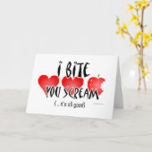 Ik bijt, gilt u en de Misser van I werkelijk u! Kaart (Gele Bloem)