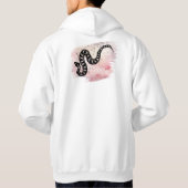 Ik bijt Massasauga Rattle Snake op Pink Hoodie (Achterkant)