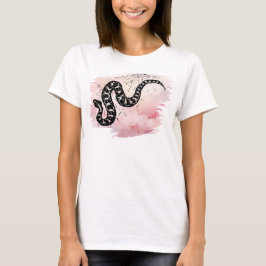 Ik bijt Massasauga Slang op Roze T-shirt