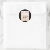 Ik bijt niet ronde sticker (Tas)