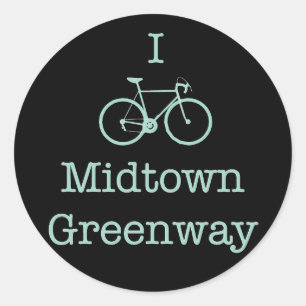 Ik Bike Midtown Greenway Ronde Sticker