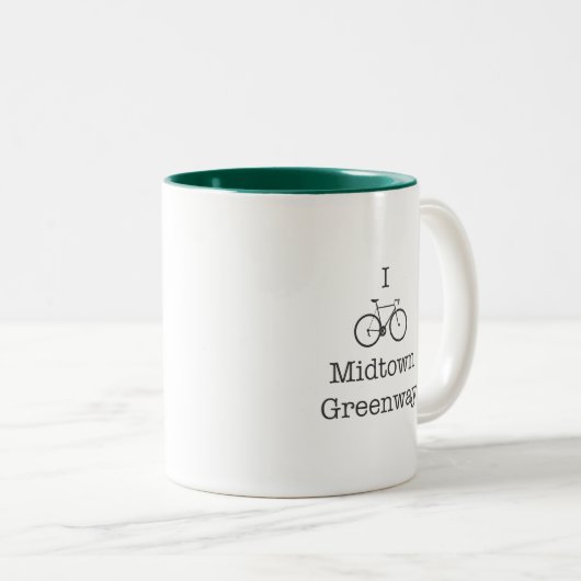 Ik Bike Midtown Greenway Tweekleurige Koffiemok (Voorkant rechts)