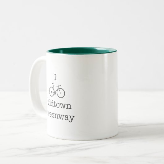 Ik Bike Midtown Greenway Tweekleurige Koffiemok (Voorkant links)