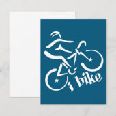 Ik BIKE-uitnodiging, pas aan Kaart (Voorkant / Achterkant)