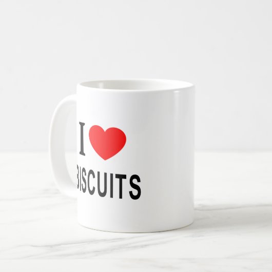 IK ❤️ BISCUITS IK HOOP VAN BISCUITS I HEART BISCUI KOFFIEMOK (Voorkant links)