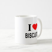 Ik ❤️ BISCUITS Ik HOU VAN BISCUITS Ik HEB HART VOO Koffiemok (Voorkant rechts)