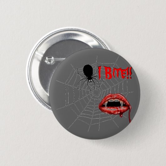 Ik bite! ronde button 5,7 cm (Voorkant /achterkant)