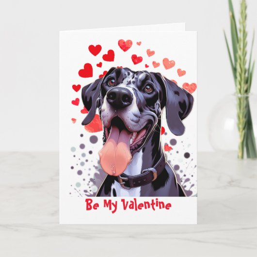Ik blaf dat ik van jou hou grote Dane hond Valenti Feestdagen Kaart (Voorkant)