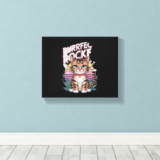 Ik blaf gek voor je! Hond Canvas Afdruk (Insitu (Houten vloer))