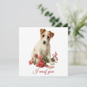 Ik blaf je antieke hondje Valentijnsdag Kaart (Staand voorkant)