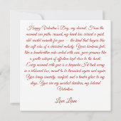 Ik blaf jou antieke hond valentijnsdag kaart (Achterkant)