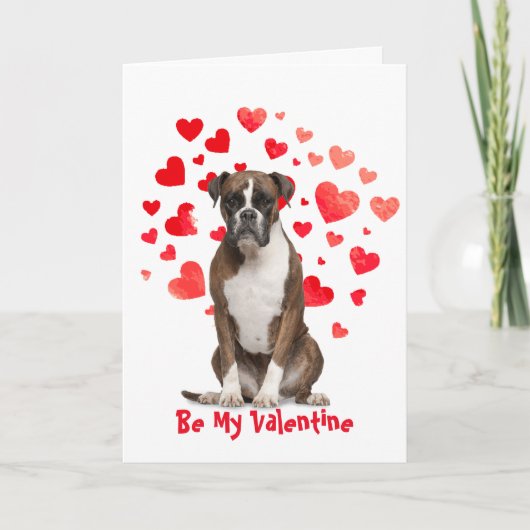 Ik blaf van liefde voor jou Boxer Hond Valentijn Feestdagen Kaart (Voorkant)