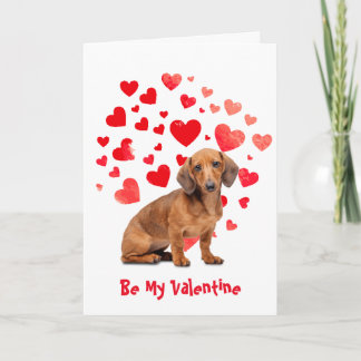 Ik blaf van liefde voor jou, Dachshund-hond Valent Feestdagen Kaart