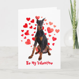 Ik blaf van liefde voor jou Dobermann Pinscher hon Feestdagen Kaart