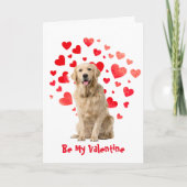 Ik blaf van liefde voor jou, Golden Retriever-hond Feestdagen Kaart (Voorkant)