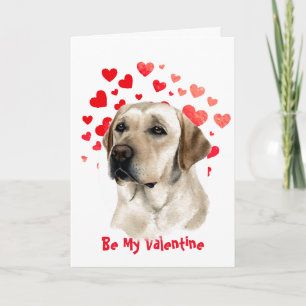 Ik blaf van liefde voor jou Gouden Labrador Hond V Feestdagen Kaart