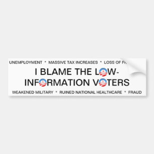 IK BLAM DE LAGE-INFO-STEMMEN BUMPERSTICKER