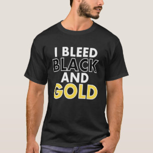 Ik bleed Black en Gold Sports Team High School Col T-shirt