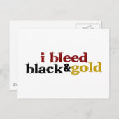 Ik bleed zwart en goud briefkaart (Voorkant / Achterkant)