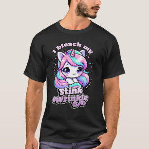Ik bleekte mijn stink rimpel Schattige Eenhoorn Y2 T-shirt