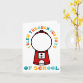 Ik blies door 100 dagen gumbalmachine op school kaart (Gele Bloem)