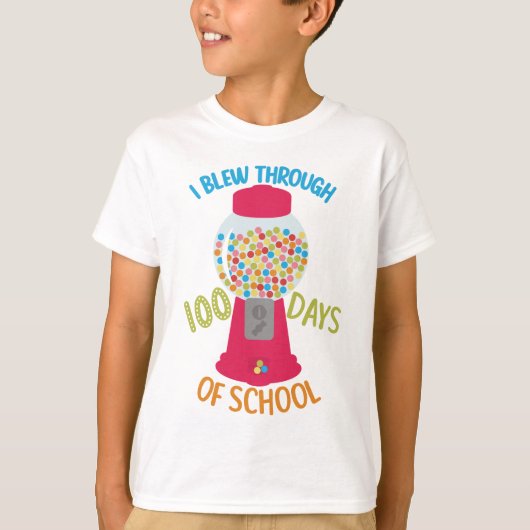 Ik blies door 100 dagen school t-shirt (Voorkant)