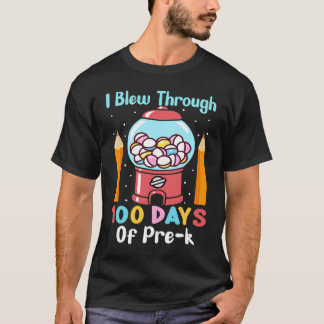 Ik blies door 100 dagen van Pre K Happy 100th Day T-shirt
