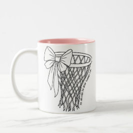 Ik blijf altijd je grootste fan Basketbalboog Tweekleurige Koffiemok
