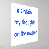 Ik blijf bij mijn gedachten over de zaak folie afdrukken (Laagn)