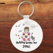 Ik blijf bij m'n zus. Button Sleutelhanger (Voorkant)