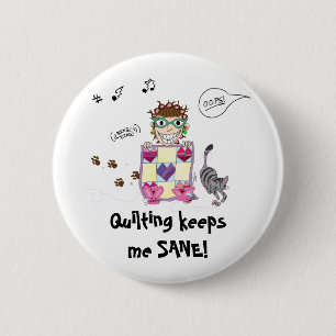 Ik blijf bij m'n zus. Knoop Ronde Button 5,7 Cm