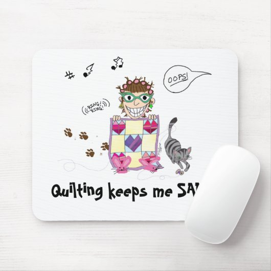 Ik blijf bij m'n zus. Mousepad Muismat (Met muis)