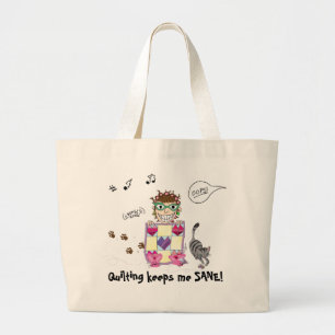 Ik blijf bij m'n zus. Totebag Grote Tote Bag