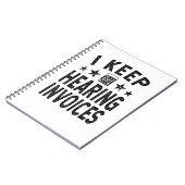 Ik blijf de facturen horen notitieboek (Linkerzijde)