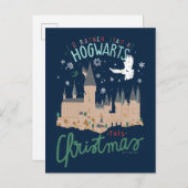 Ik blijf dit kerstfeest liever op Zweinstein Feestdagenkaart (Voorkant / Achterkant)