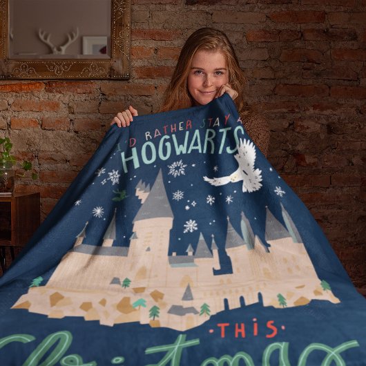 Ik blijf dit kerstfeest liever op Zweinstein Fleece Deken