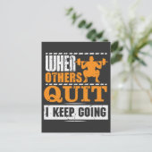 Ik blijf doorgaan - Motivatie Gym Athlete Briefkaart (Staand voorkant)